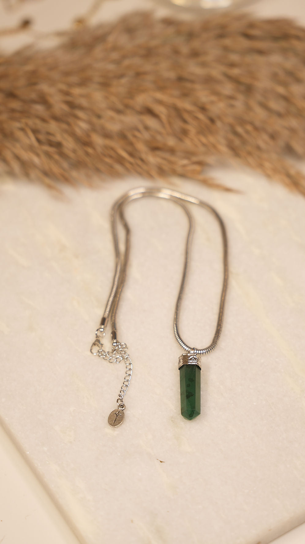 Tula Men Green Aventurine Necklace
