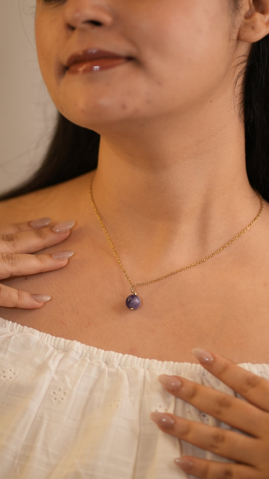 Tula Amethyst Drop Necklace