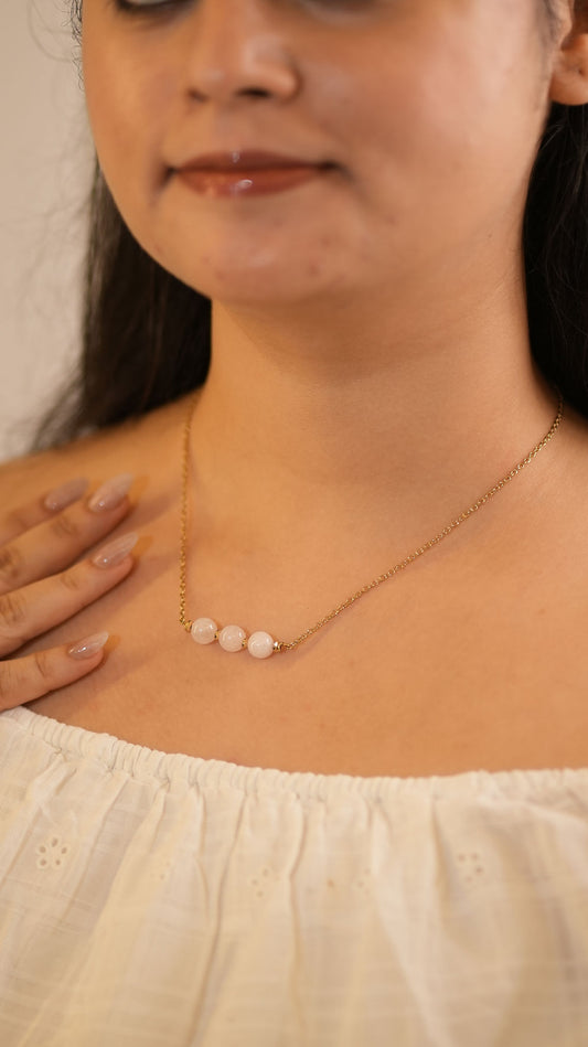 Tula 3 Rose Quartz Necklace