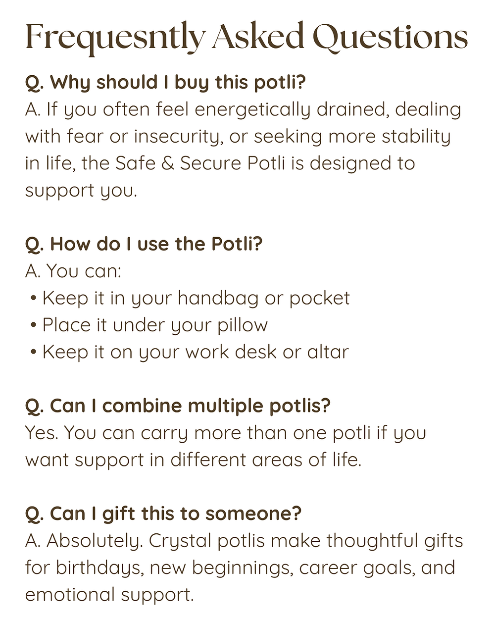 Safe & Secure Potli