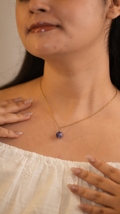 Tula Amethyst Drop Necklace