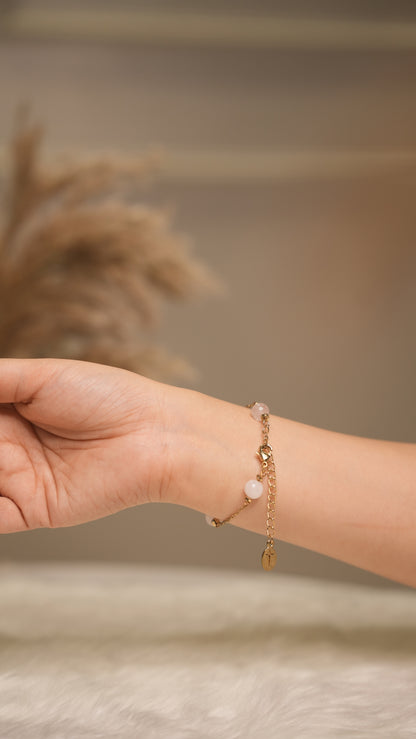 Tula Rose Quartz Bracelet by House of Treya